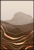 Montagne di cioccolato a destra Poster in vero oro rosa